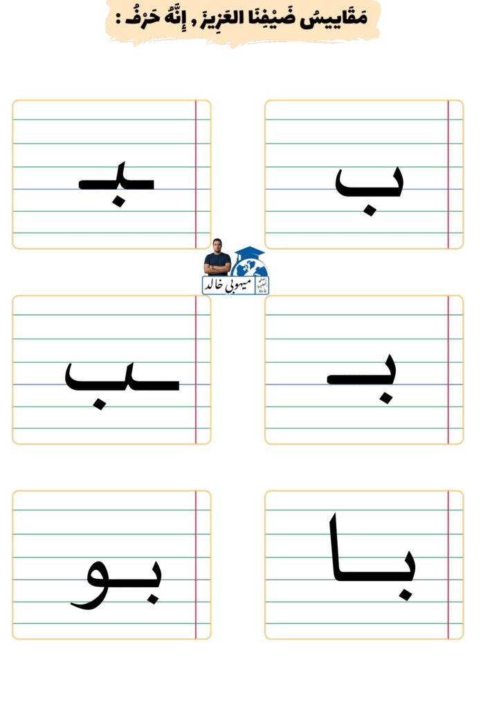 دفتر الكتابة للأستاذ ميهوبي خالد PDF – تمارين الحروف العربية والقراءة والكتابة