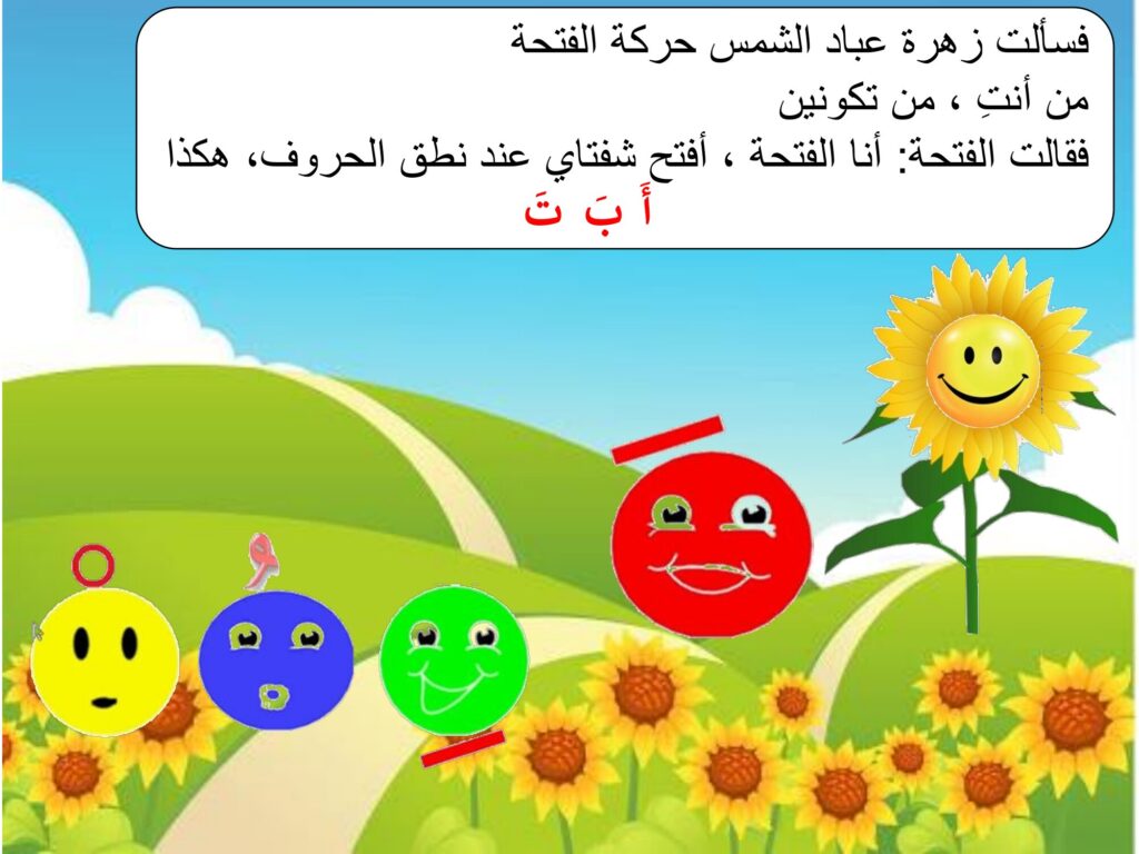 قصة عائلة الحركات القصيرة للأطفال PDF – تعليم الفتحة والضمة والكسرة والسكون بالقصة