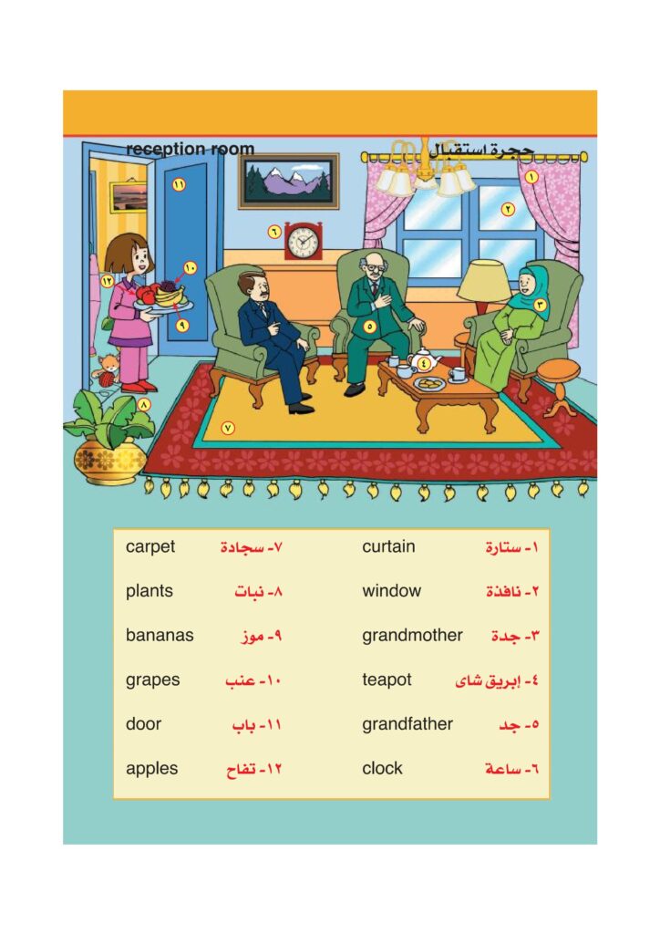 تحميل كتاب منزلي باللغة الإنجليزية PDF: تعلّم أسماء الغرف وأدوات المنزل بالصور