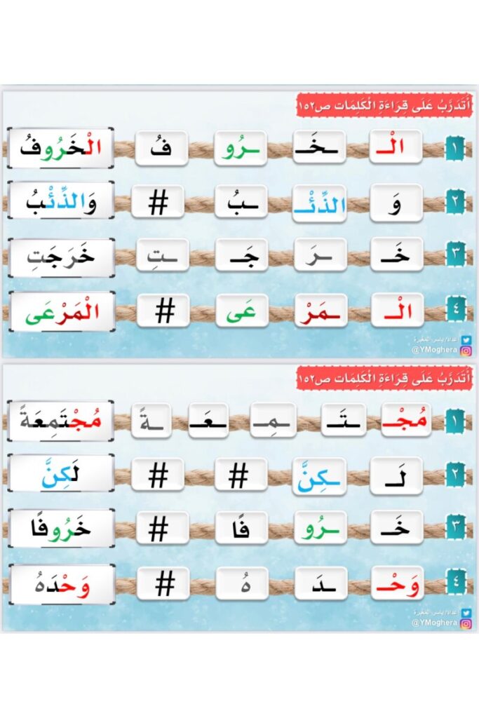 تحميل القراءة بالتحليل والتركيب الخروف والذئب PDF | 18 كلمة لتدريب طفلك