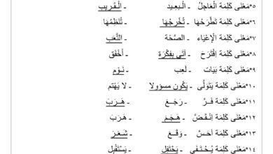 تحميل مراجعة الفهم القرائي كلمة ومعنى PDF.. 16 سؤالًا بالإجابات